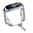 For Xiaomi Mi Band 7 Crystal Beaded Onyx Watch Band(Silver+Copper Collar) - free shipping - PMC TechLife - Order now!