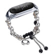 For Xiaomi Mi Band 3 / 4 Crystal Beaded Onyx Watch Band(Silver+Black Pearl) - free shipping - PMC TechLife - Order now!