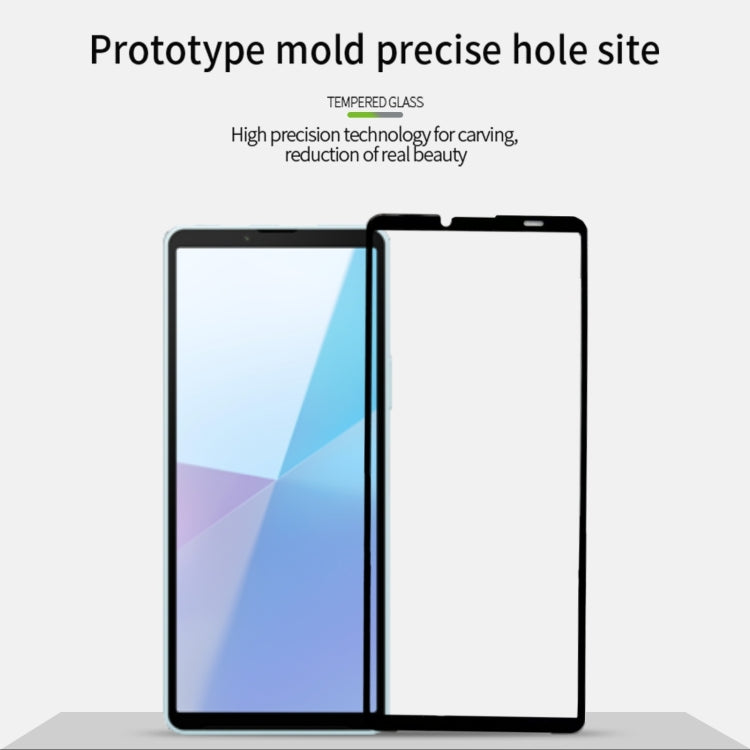 For Sony Xperia 10 VI MOFI 9H 2.5D Full Screen Tempered Glass Film(Black)