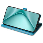 For Huawei Pura 70 Pro+ Cat and Dog Embossed Leather Phone Case(Blue)