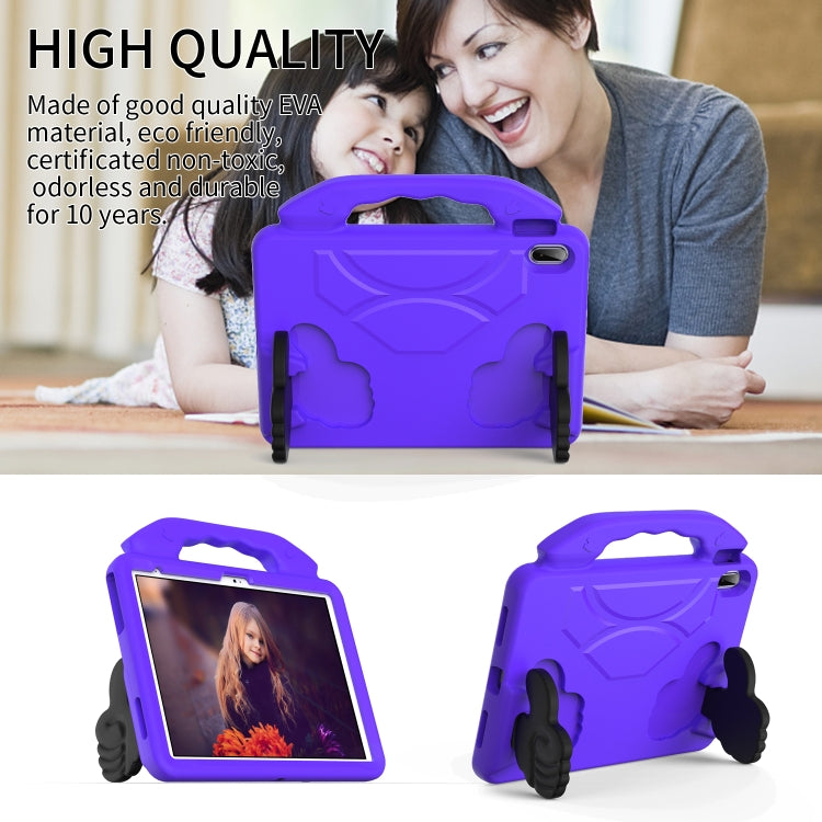 For iPad Air 11 2025 / 2024 Children EVA Shockproof Tablet Case with Thumb Bracket(Purple)