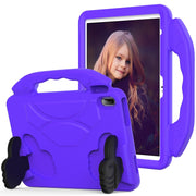 For iPad Air 11 2025 / 2024 Children EVA Shockproof Tablet Case with Thumb Bracket(Purple)
