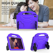 For iPad Air 11 2025 / 2024 Children EVA Shockproof Tablet Case with Thumb Bracket(Purple)