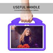 For iPad Air 11 2025 / 2024 Children EVA Shockproof Tablet Case with Thumb Bracket(Purple)