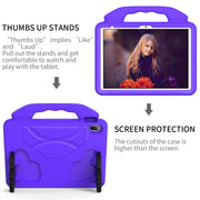 For iPad Air 11 2025 / 2024 Children EVA Shockproof Tablet Case with Thumb Bracket(Purple)