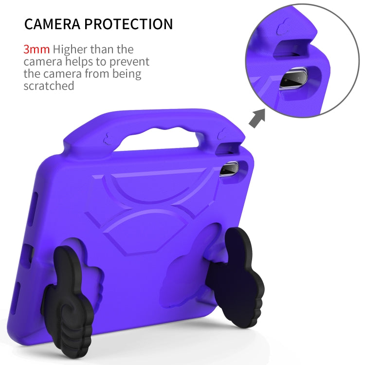 For iPad Air 11 2025 / 2024 Children EVA Shockproof Tablet Case with Thumb Bracket(Purple)