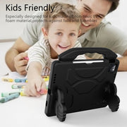 For iPad Pro 11 2024 Children EVA Shockproof Tablet Case with Thumb Bracket(Black)