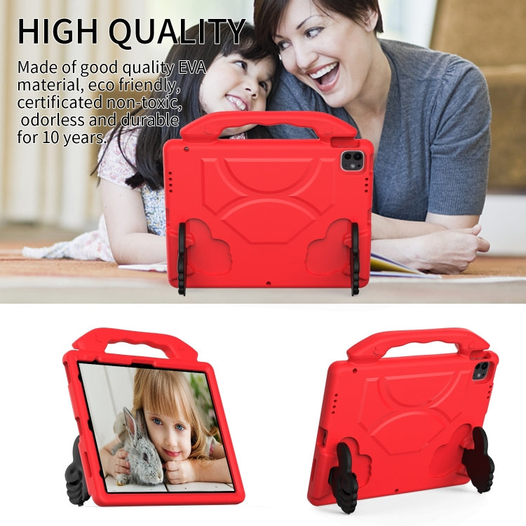 For iPad Pro 13 2024 Children EVA Shockproof Tablet Case with Thumb Bracket(Red)