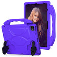For iPad Pro 13 2024 Children EVA Shockproof Tablet Case with Thumb Bracket(Purple) - iPad Pro 13 2024 Cases by PMC TechLife | Online Shopping South Africa | PMC TechLife | Buy Now Pay Later Mobicred