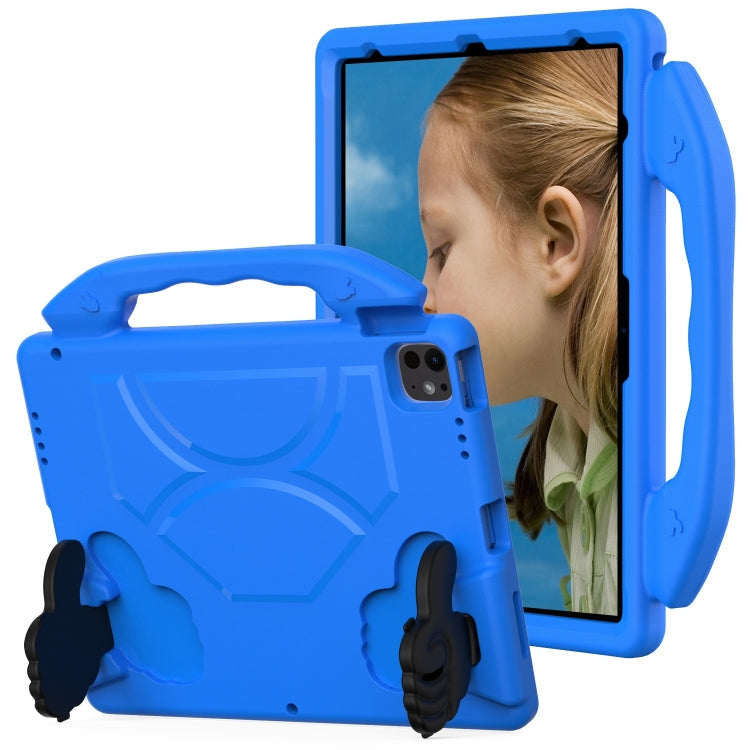 For iPad Air 13 2025 / 2024 Children EVA Shockproof Tablet Case with Thumb Bracket(Blue)