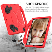 For iPad Air 13 2025 / 2024 Children EVA Shockproof Tablet Case with Thumb Bracket(Red)