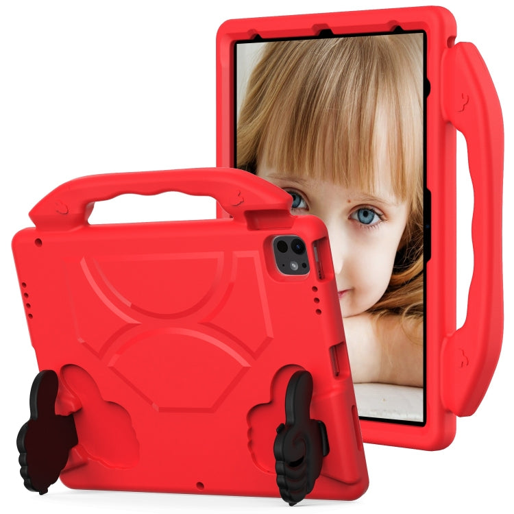 For iPad Air 13 2025 / 2024 Children EVA Shockproof Tablet Case with Thumb Bracket(Red)