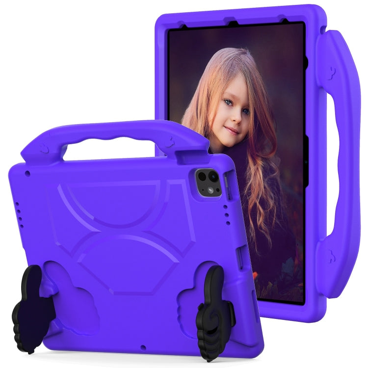 For iPad Air 13 2025 / 2024 Children EVA Shockproof Tablet Case with Thumb Bracket(Purple)