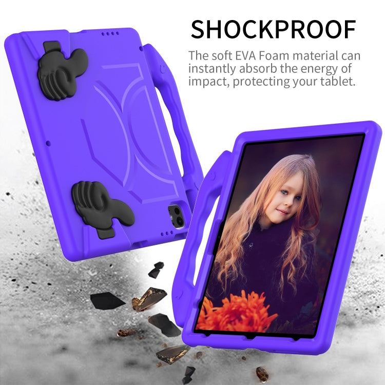 For iPad Air 13 2025 / 2024 Children EVA Shockproof Tablet Case with Thumb Bracket(Purple)