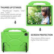 For iPad Air 13 2025 / 2024 Children EVA Shockproof Tablet Case with Thumb Bracket(Green)