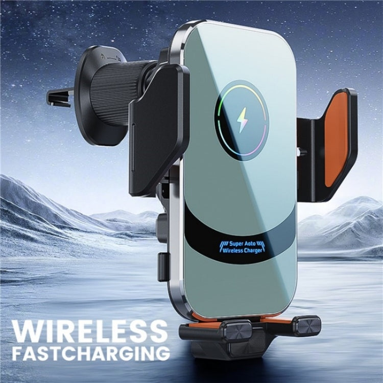 X16 Car Smart Sensor Phone Holder Magnetic Phone Mount Automatic Wireless Charger(Tarnish)