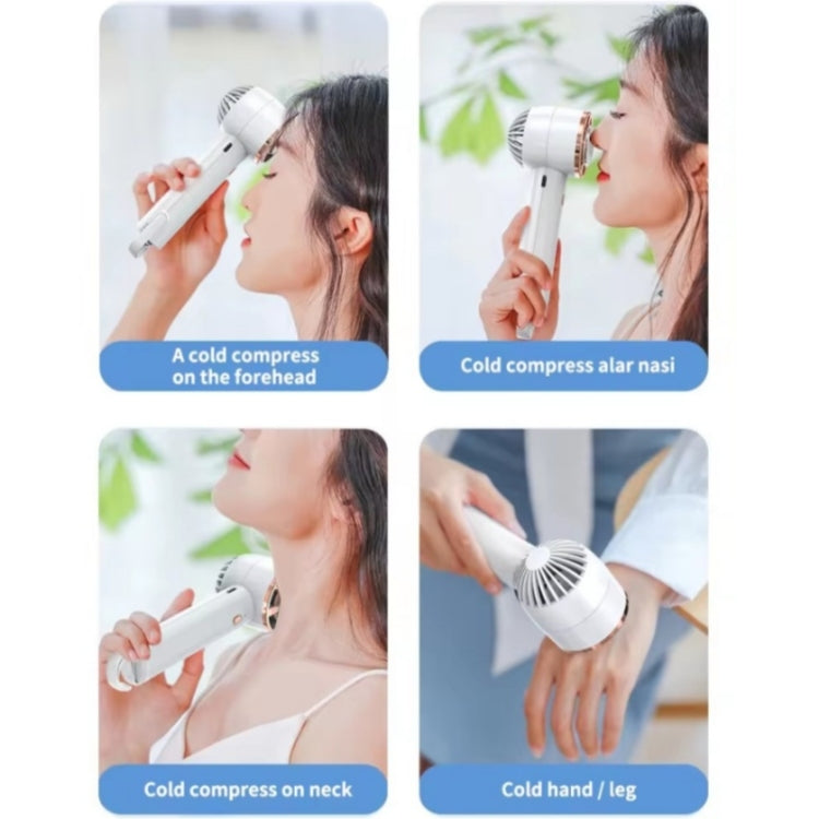 CL02 Outdoor Summer Cooler Cooling Effect Handheld Fan USB Semiconductor Fan(Green)