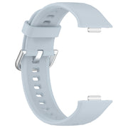For Huawei Watch Fit3 Silicone Soft Watch Band + Clear Watch Protective Case Set(Light Blue)