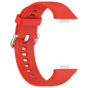 For Huawei Watch Fit3 Silicone Soft Watch Band + Clear Watch Protective Case Set(Red)