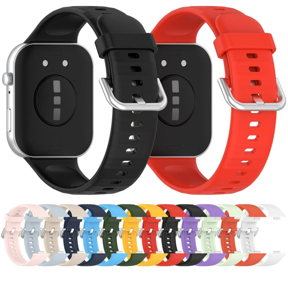 For Huawei Watch Fit3 Silicone Soft Watch Band + Clear Watch Protective Case Set(White)