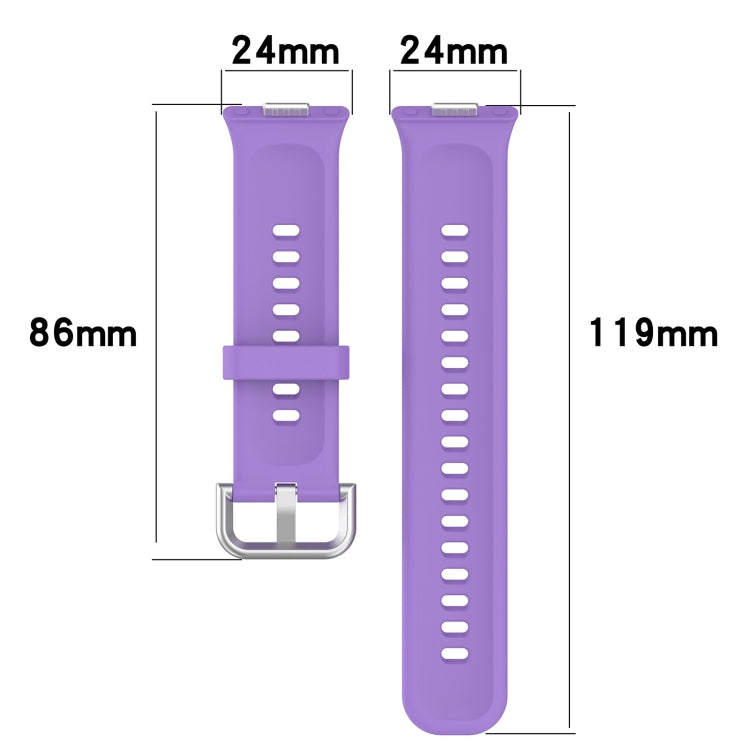 For Huawei Watch Fit3 Silicone Soft Watch Band + Clear Watch Protective Case Set(White)