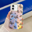 For iPhone 16 Electroplating Laser Butterfly Phone Case(Black Butterflies AB5) - free shipping - PMC TechLife - Order now!