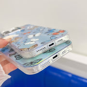 For iPhone 16 Plus Electroplating Laser Butterfly Phone Case(Blue Butterflies AB4)