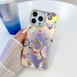 For iPhone 16 Pro Max Electroplating Laser Butterfly Ring Holder Phone Case(Pink Butterflies AB2) - iPhone 16 Pro Max Cases by PMC TechLife | Online Shopping South Africa | PMC TechLife | Buy Now Pay Later Mobicred