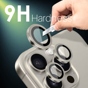 For iPhone 15 Pro / 15 Pro Max NORTHJO 2 Set 6pcs Camera Lens Protector Cover Metal Ring(Natural)