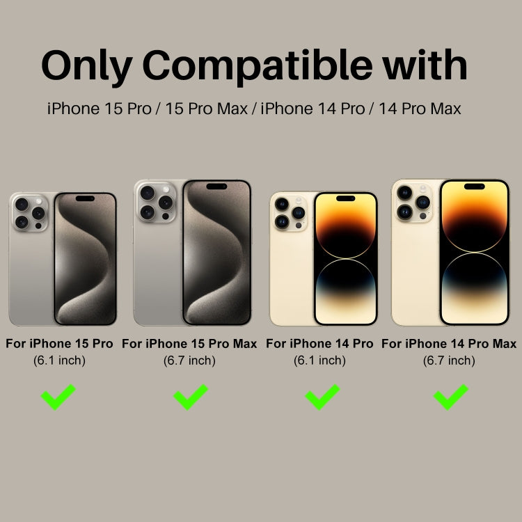 For iPhone 15 Pro / 15 Pro Max NORTHJO 2 Set 6pcs Camera Lens Protector Cover Metal Ring(Natural)