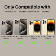 For iPhone 15 Pro / 15 Pro Max NORTHJO 2 Set 6pcs Camera Lens Protector Glitter Metal Ring Film(Natural)