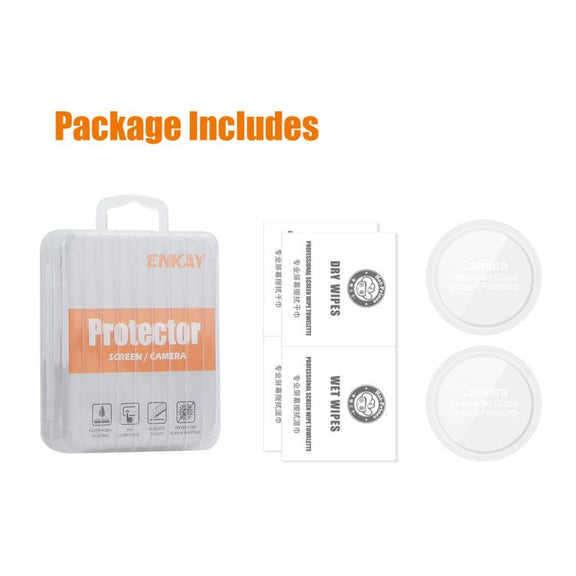 For Garmin Instinct E 40mm 2pcs ENKAY Hat-Prince 0.2mm 9H Tempered Glass Screen Protector Watch Film