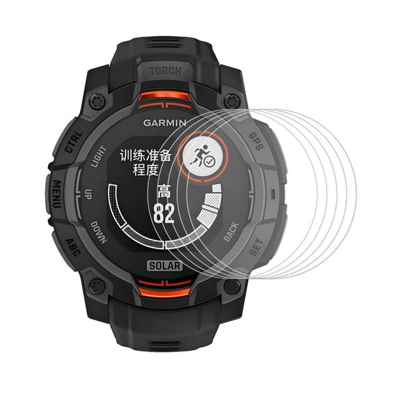 For Garmin Instinct E 45mm 5pcs ENKAY Hat-Prince 0.2mm 9H Tempered Glass Screen Protector Watch Film