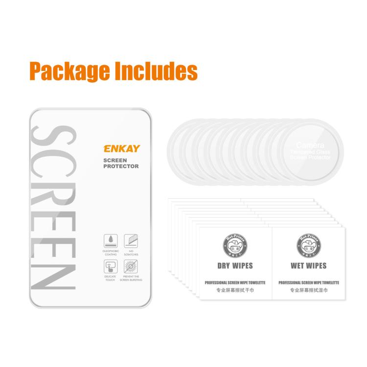 For Garmin Instinct E 45mm 10pcs ENKAY Hat-Prince 0.2mm 9H Tempered Glass Screen Protector Watch Film