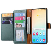 For Samsung Galaxy S25+ 5G Love Zipper Lanyard Leather Phone Case(Green)