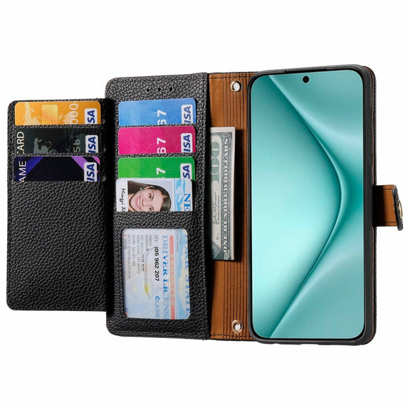 For Huawei Pura 70 Love Zipper Lanyard Leather Phone Case(Black)
