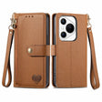 For Huawei Pura 70 Love Zipper Lanyard Leather Phone Case(Brown) - Huawei Cases by PMC Jewellery | Online Shopping South Africa | PMC Jewellery | Buy Now Pay Later Mobicred