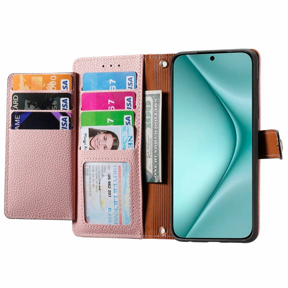 For Huawei Pura 70 Love Zipper Lanyard Leather Phone Case(Pink)