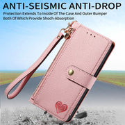 For Huawei Pura 70 Love Zipper Lanyard Leather Phone Case(Pink)
