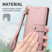 For Huawei Pura 70 Love Zipper Lanyard Leather Phone Case(Pink)