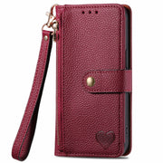For Huawei Pura 70 Love Zipper Lanyard Leather Phone Case(Red)