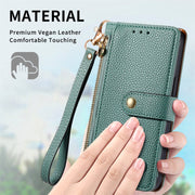 For Huawei Pura 70 Pro Love Zipper Lanyard Leather Phone Case(Green)