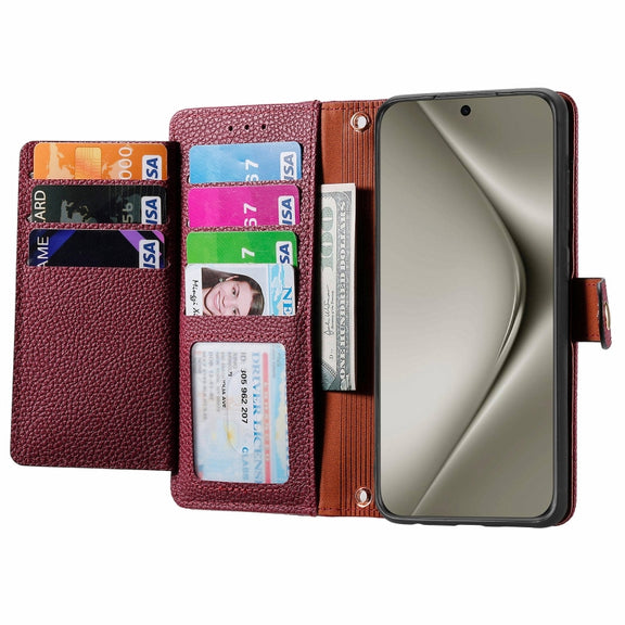 For Huawei Pura 70 Pro Love Zipper Lanyard Leather Phone Case(Red)