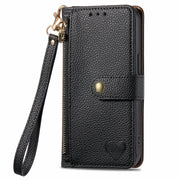 For Huawei Pura 70 Pro+ Love Zipper Lanyard Leather Phone Case(Black)