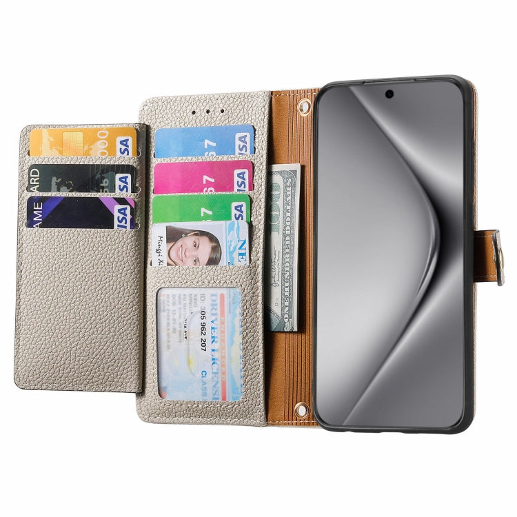 For Huawei Pura 70 Pro+ Love Zipper Lanyard Leather Phone Case(Gray)