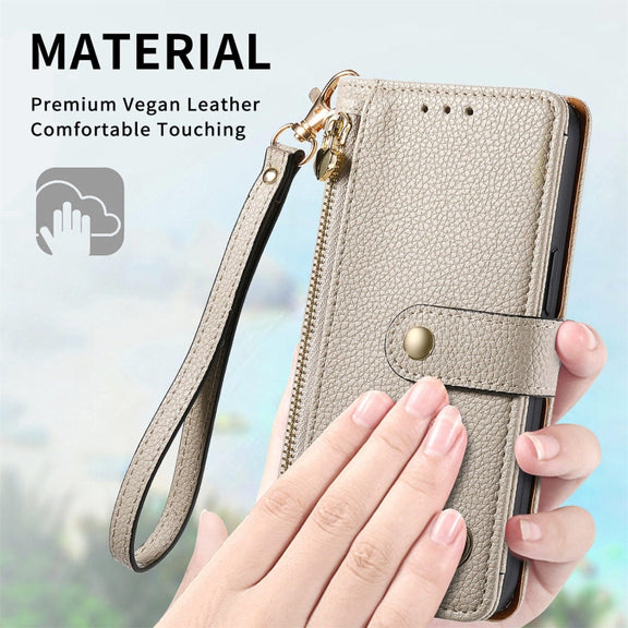 For Huawei Pura 70 Pro+ Love Zipper Lanyard Leather Phone Case(Gray)