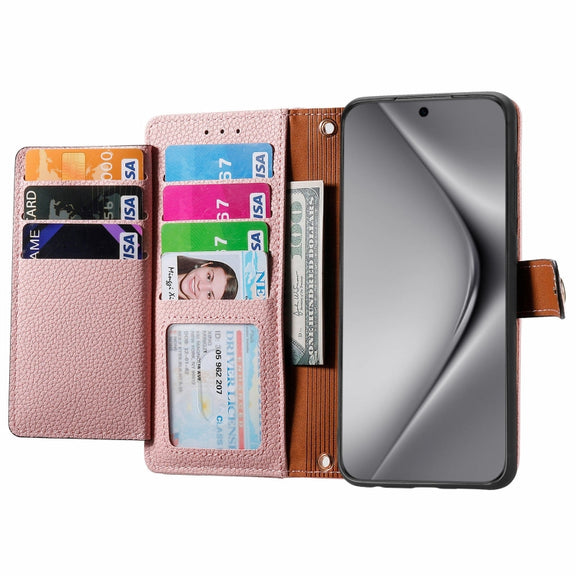 For Huawei Pura 70 Pro+ Love Zipper Lanyard Leather Phone Case(Pink)