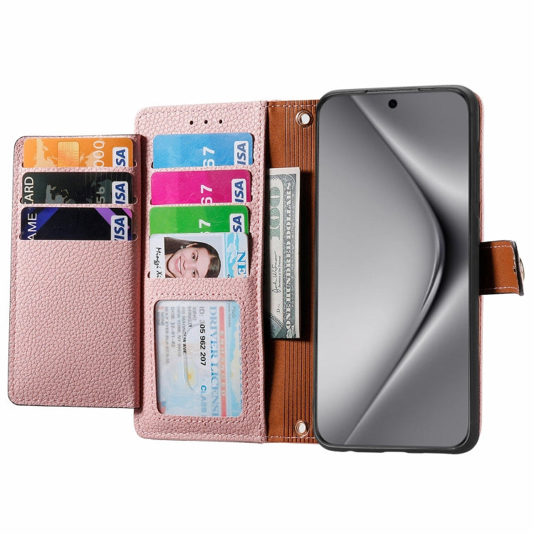 For Huawei Pura 70 Pro+ Love Zipper Lanyard Leather Phone Case(Pink)