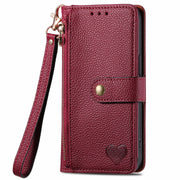 For Huawei Pura 70 Pro+ Love Zipper Lanyard Leather Phone Case(Red)