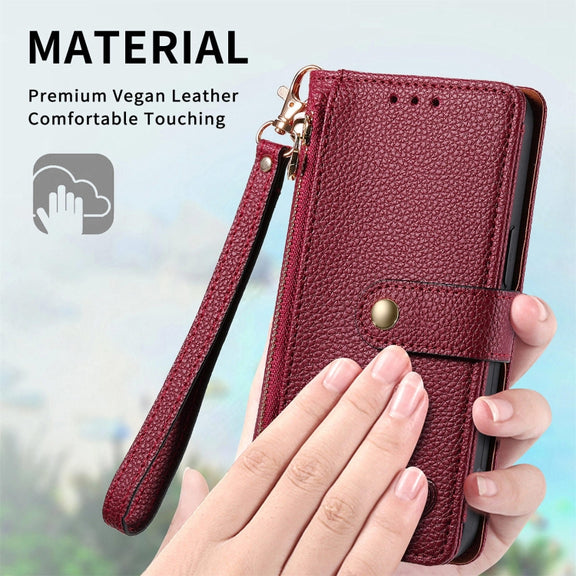 For Huawei Pura 70 Pro+ Love Zipper Lanyard Leather Phone Case(Red)